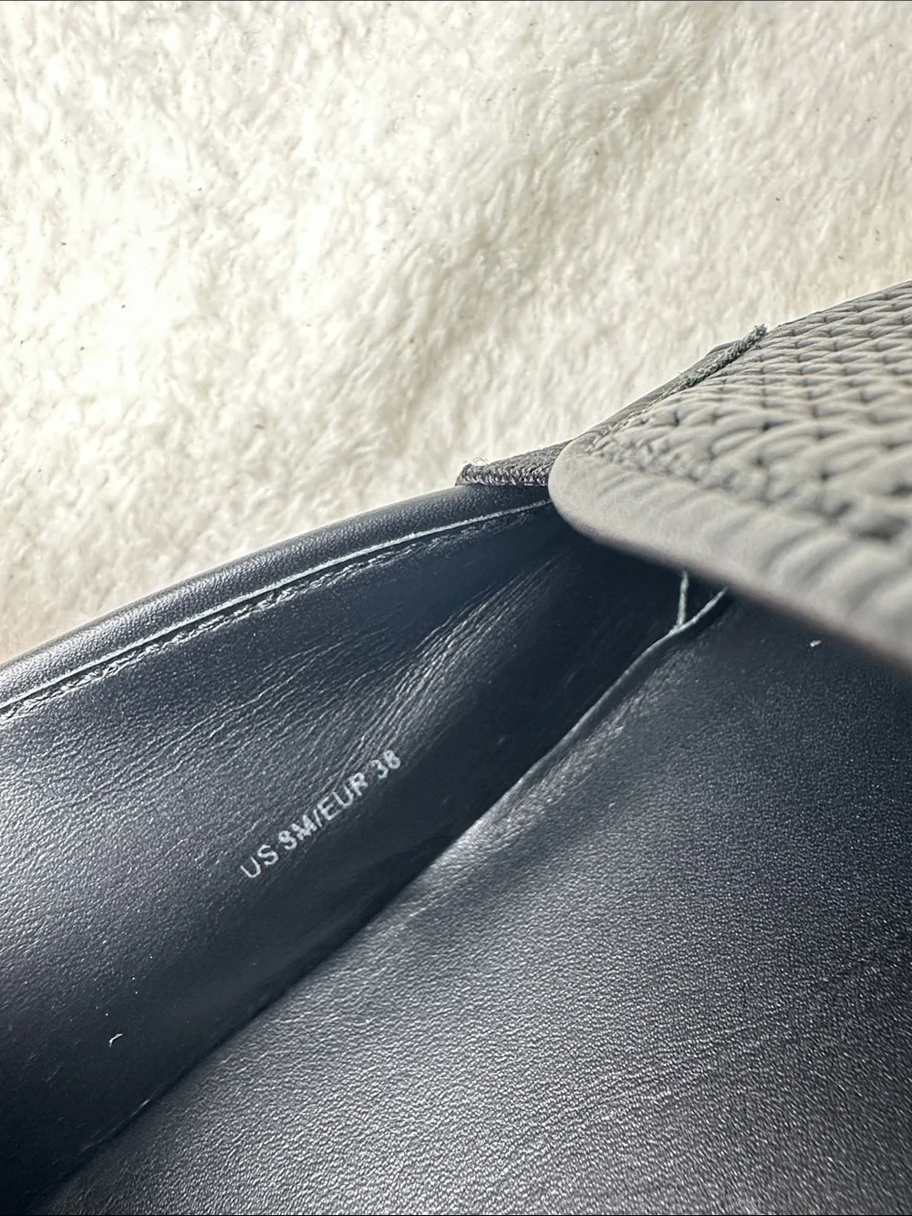 Vince Blair Black Perforated Leather Slip-On Sneakers with White Comfort Sole 8 - Picture 14 of 16